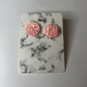 Round Pink Studs